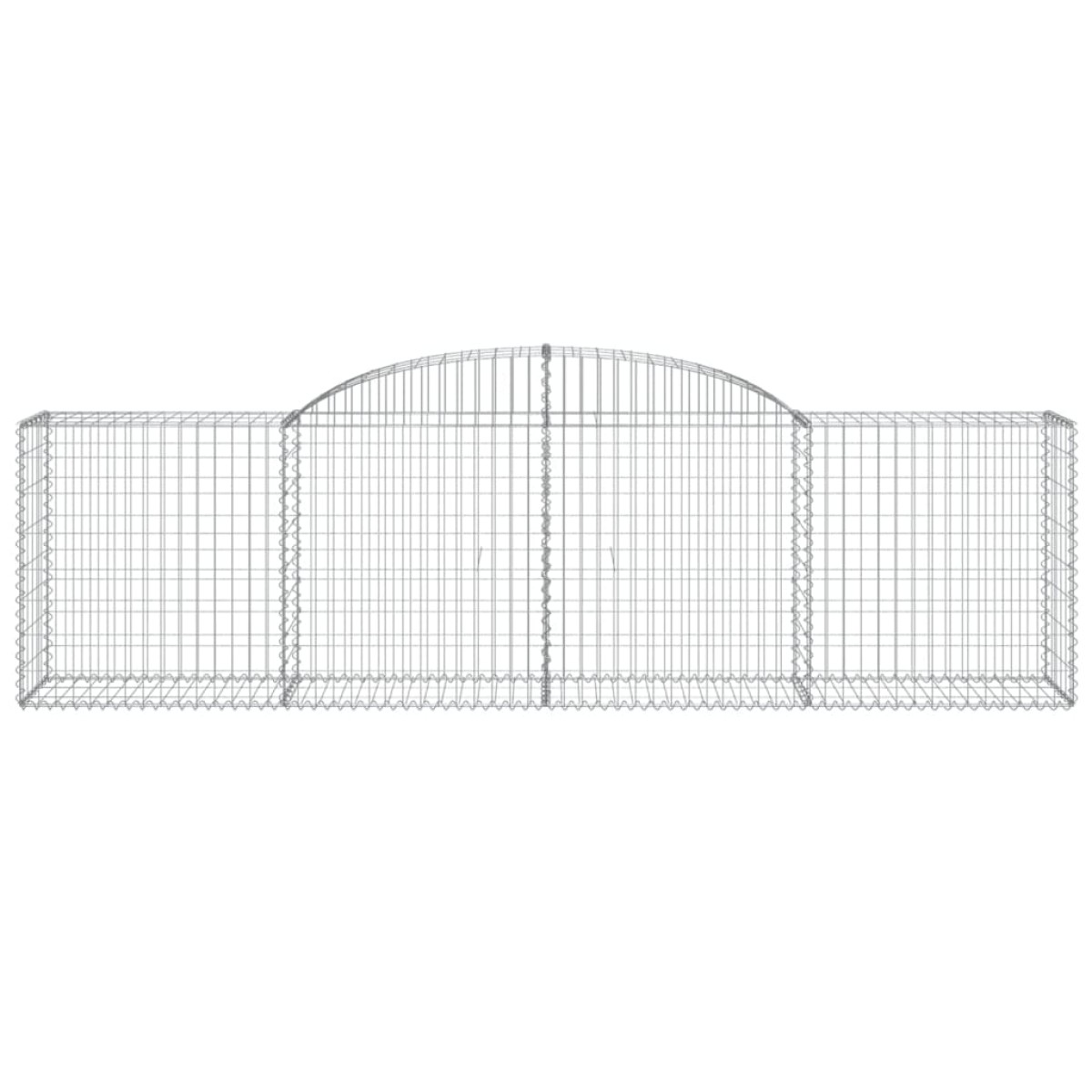 vidaXL Συρματοκιβώτια Τοξωτά 4 τεμ. 300x50x80/100 εκ. Γαλβαν. Ατσάλι