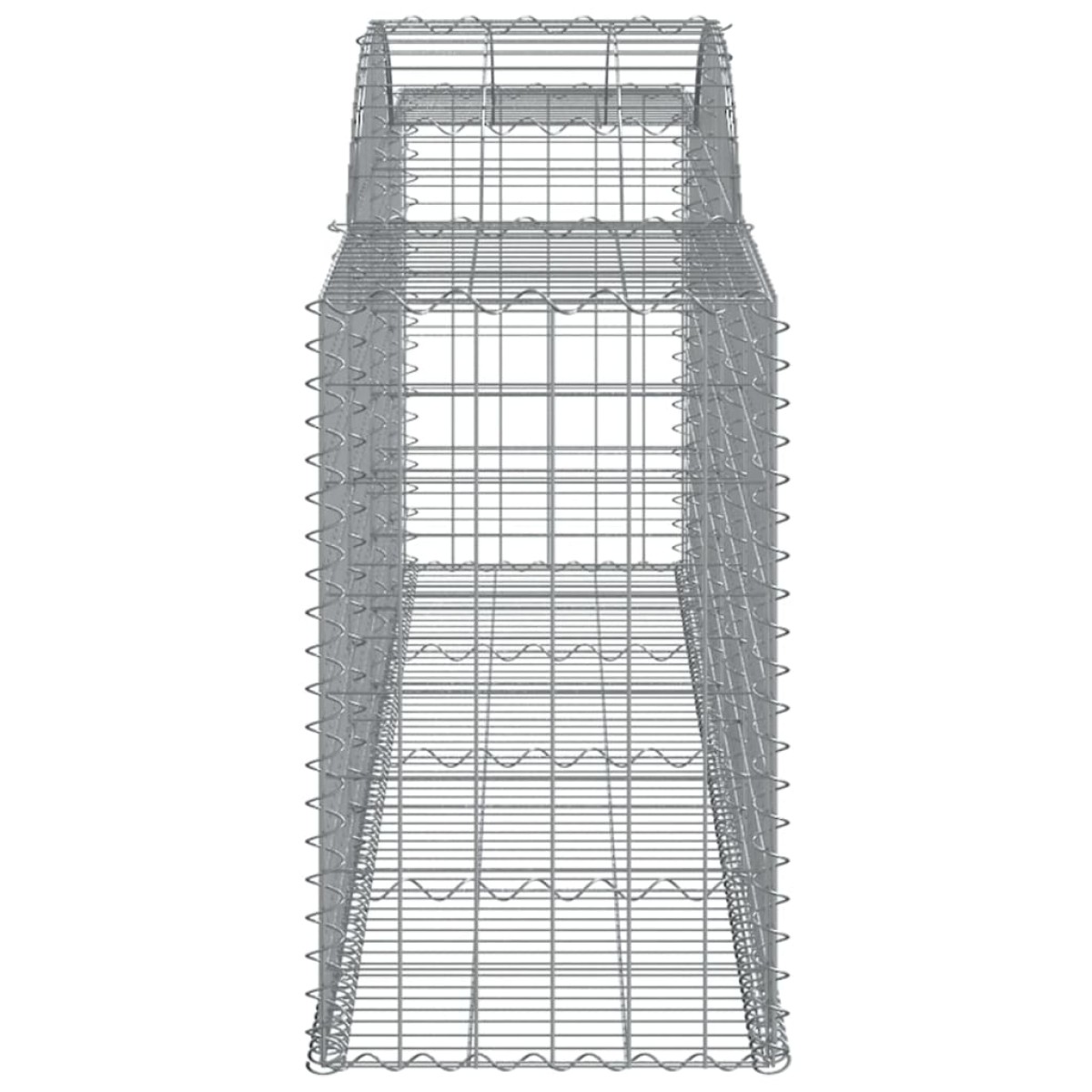 vidaXL Συρματοκιβώτια Τοξωτά 4 τεμ. 300x50x80/100 εκ. Γαλβαν. Ατσάλι