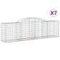 vidaXL Συρματοκιβώτια Τοξωτά 7 τεμ. 300x50x80/100 εκ. Γαλβαν. Ατσάλι