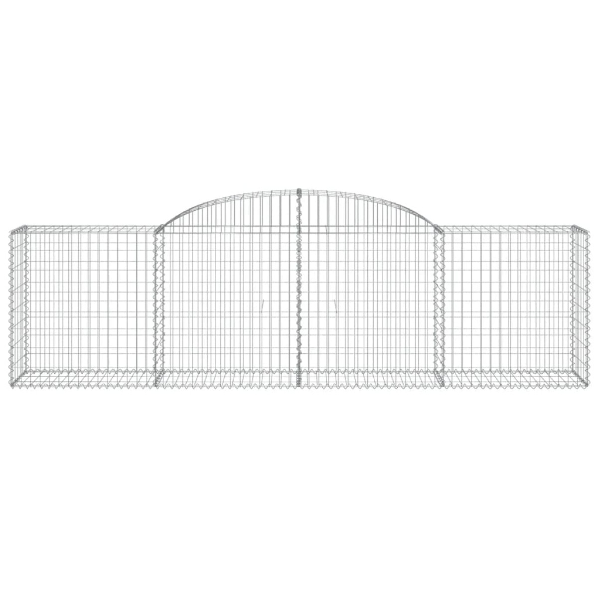 vidaXL Συρματοκιβώτια Τοξωτά 17 τεμ. 300x50x80/100 εκ. Γαλβαν. Ατσάλι