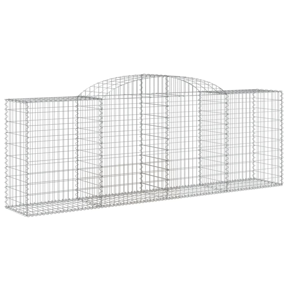 vidaXL Συρματοκιβώτια Τοξωτά 2 τεμ. 300x50x100/120 εκ. Γαλβαν. Ατσάλι
