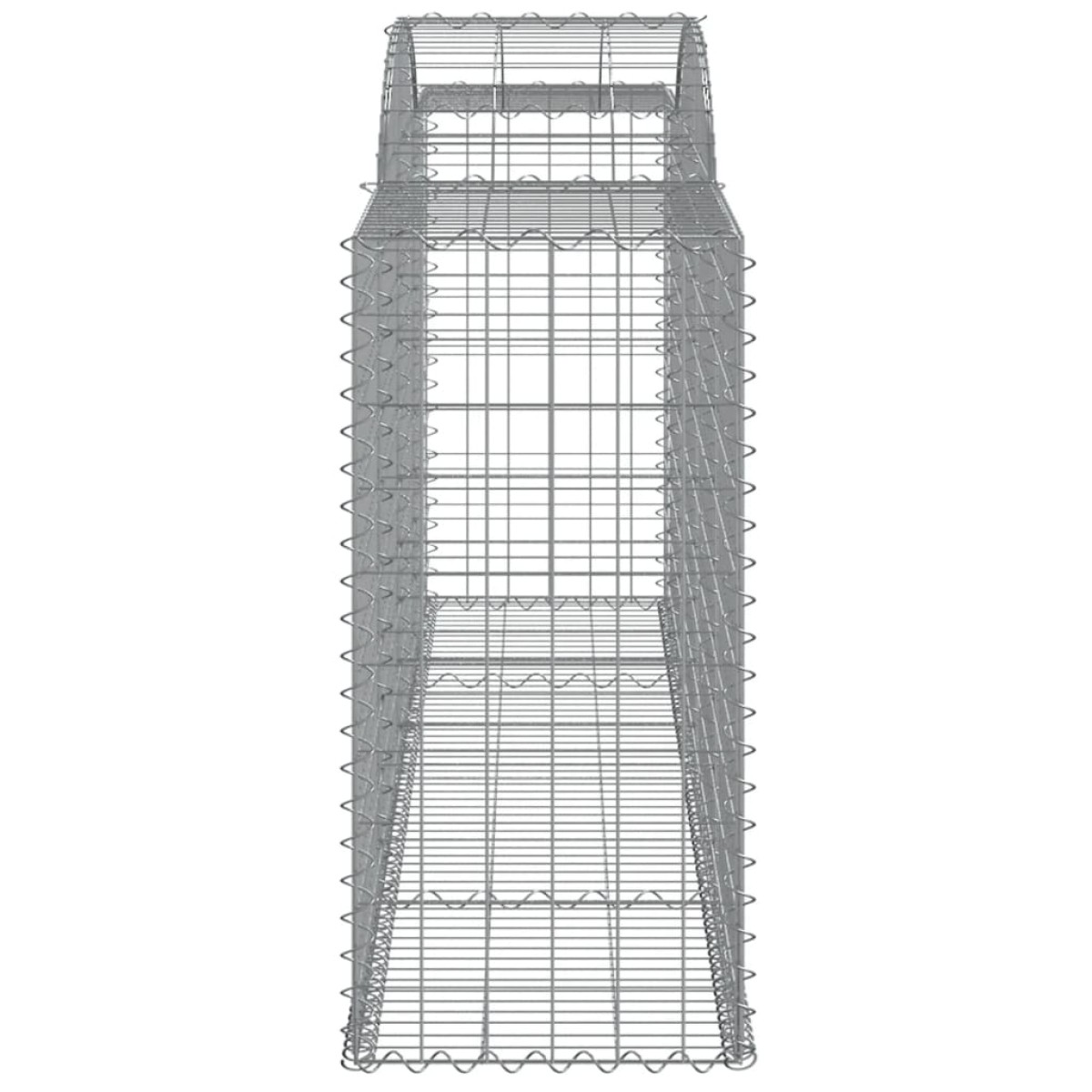 vidaXL Συρματοκιβώτια Τοξωτά 2 τεμ. 300x50x100/120 εκ. Γαλβαν. Ατσάλι