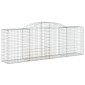 vidaXL Συρματοκιβώτια Τοξωτά 4 τεμ. 300x50x100/120 εκ. Γαλβαν. Ατσάλι