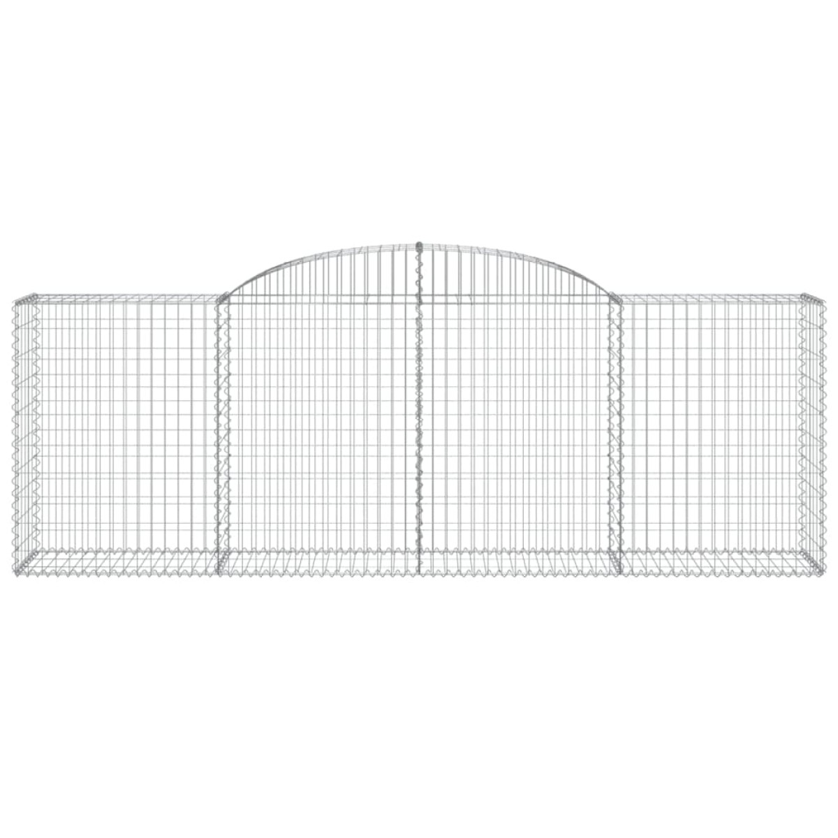 vidaXL Συρματοκιβώτια Τοξωτά 6 τεμ. 300x50x100/120 εκ. Γαλβαν. Ατσάλι