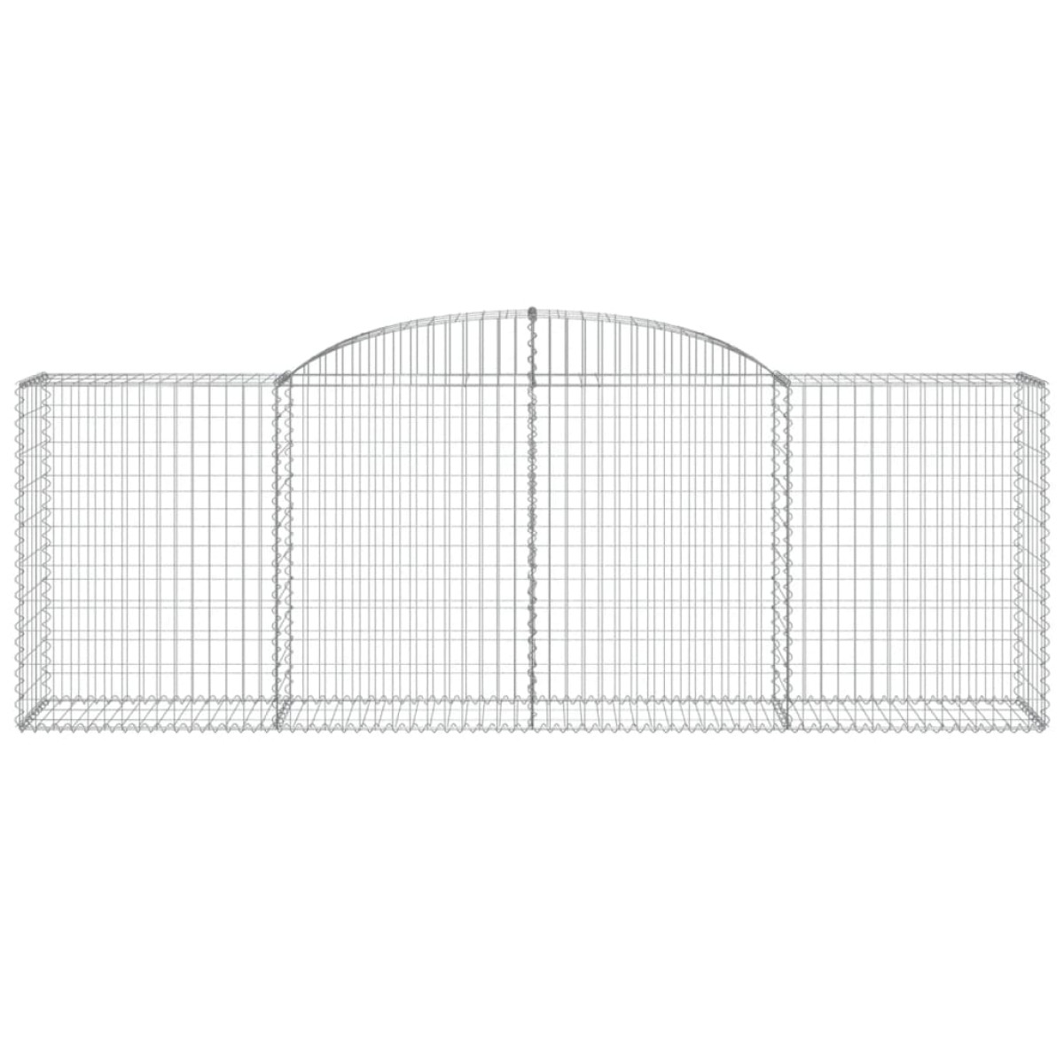 vidaXL Συρματοκιβώτια Τοξωτά 9 τεμ. 300x50x100/120 εκ. Γαλβαν. Ατσάλι