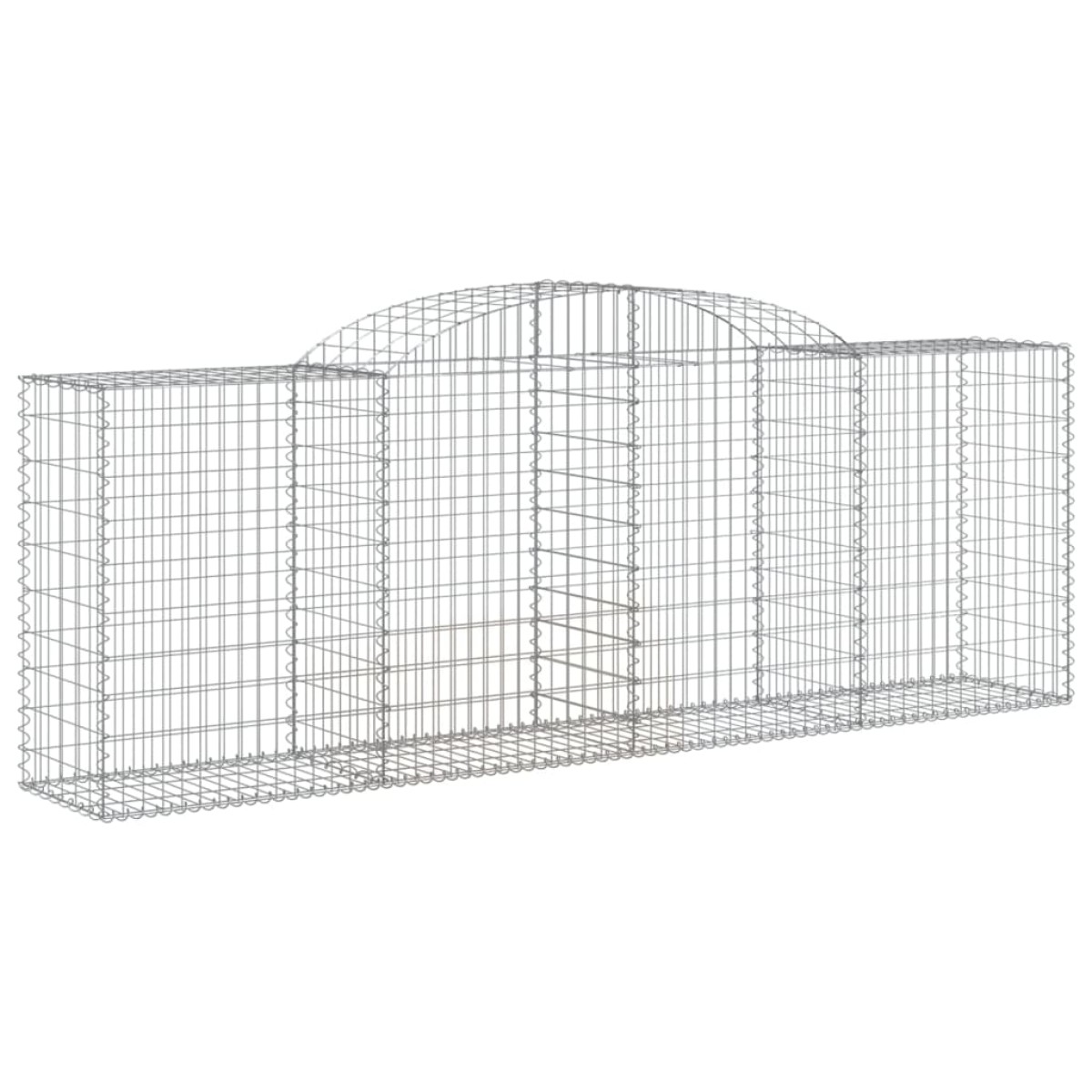 vidaXL Συρματοκιβώτια Τοξωτά 12 τεμ. 300x50x100/120 εκ. Γαλβαν. Ατσάλι