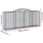 vidaXL Συρματοκιβώτια Τοξωτά 3 τεμ. 300x50x120/140 εκ. Γαλβαν. Ατσάλι