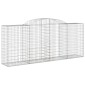 vidaXL Συρματοκιβώτια Τοξωτά 7 τεμ. 300x50x120/140 εκ. Γαλβαν. Ατσάλι