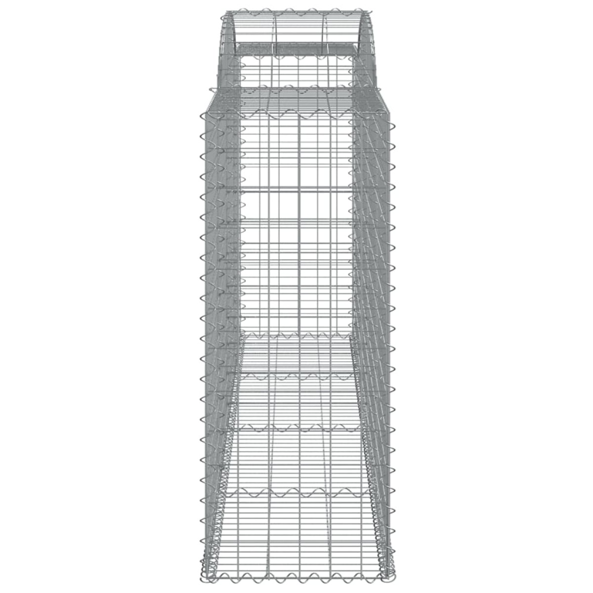 vidaXL Συρματοκιβώτια Τοξωτά 8 τεμ. 300x50x120/140 εκ. Γαλβαν. Ατσάλι