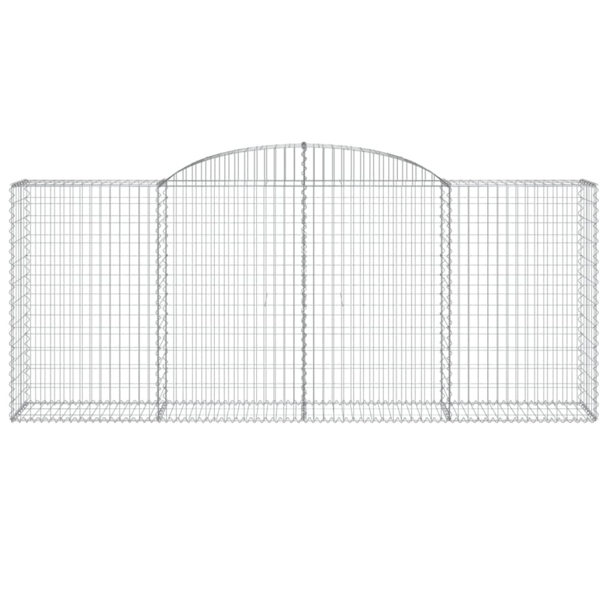 vidaXL Συρματοκιβώτια Τοξωτά 10 τεμ. 300x50x120/140 εκ. Γαλβαν. Ατσάλι