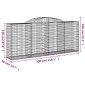 vidaXL Συρματοκιβώτια Τοξωτά 12 τεμ. 300x50x120/140 εκ. Γαλβαν. Ατσάλι