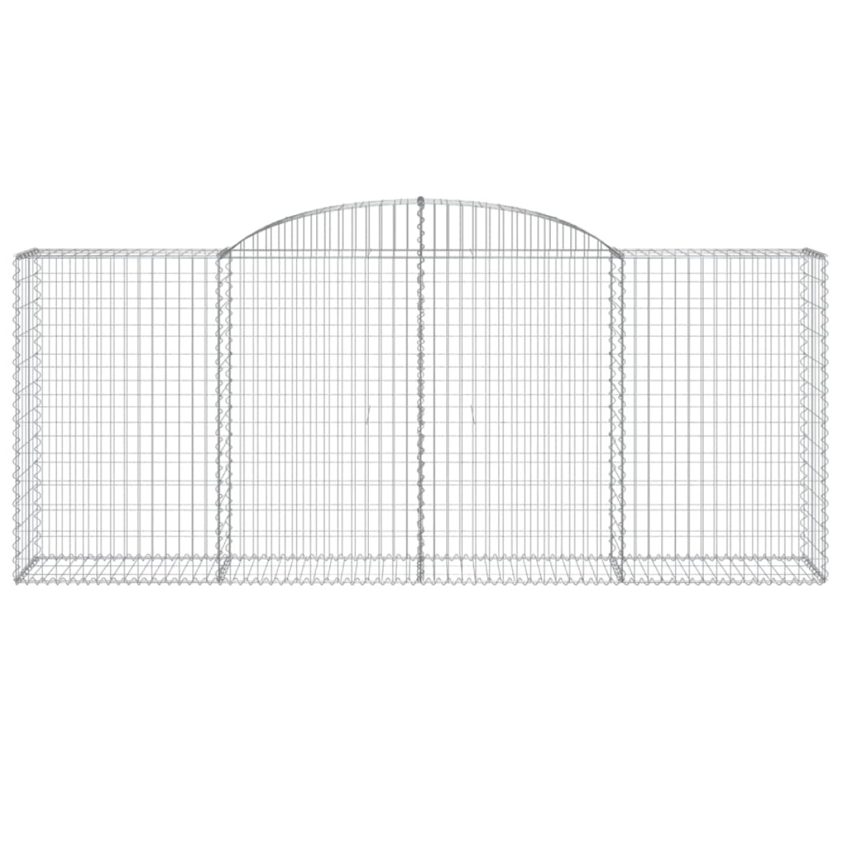 vidaXL Συρματοκιβώτια Τοξωτά 15 τεμ. 300x50x120/140 εκ. Γαλβαν. Ατσάλι