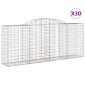 vidaXL Συρματοκιβώτια Τοξωτά 30 τεμ. 300x50x120/140 εκ. Γαλβαν. Ατσάλι