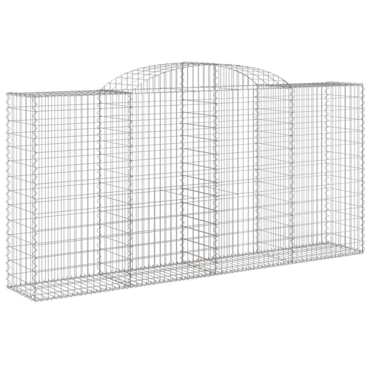 vidaXL Συρματοκιβώτια Τοξωτά 2 τεμ. 300x50x140/160 εκ. Γαλβαν. Ατσάλι