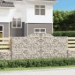 vidaXL Συρματοκιβώτια Τοξωτά 4 τεμ. 300x50x140/160 εκ. Γαλβαν. Ατσάλι