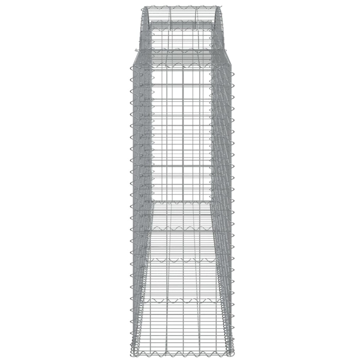 vidaXL Συρματοκιβώτια Τοξωτά 8 τεμ. 300x50x140/160 εκ. Γαλβαν. Ατσάλι