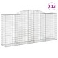 vidaXL Συρματοκιβώτια Τοξωτά 12 τεμ. 300x50x140/160 εκ. Γαλβαν. Ατσάλι