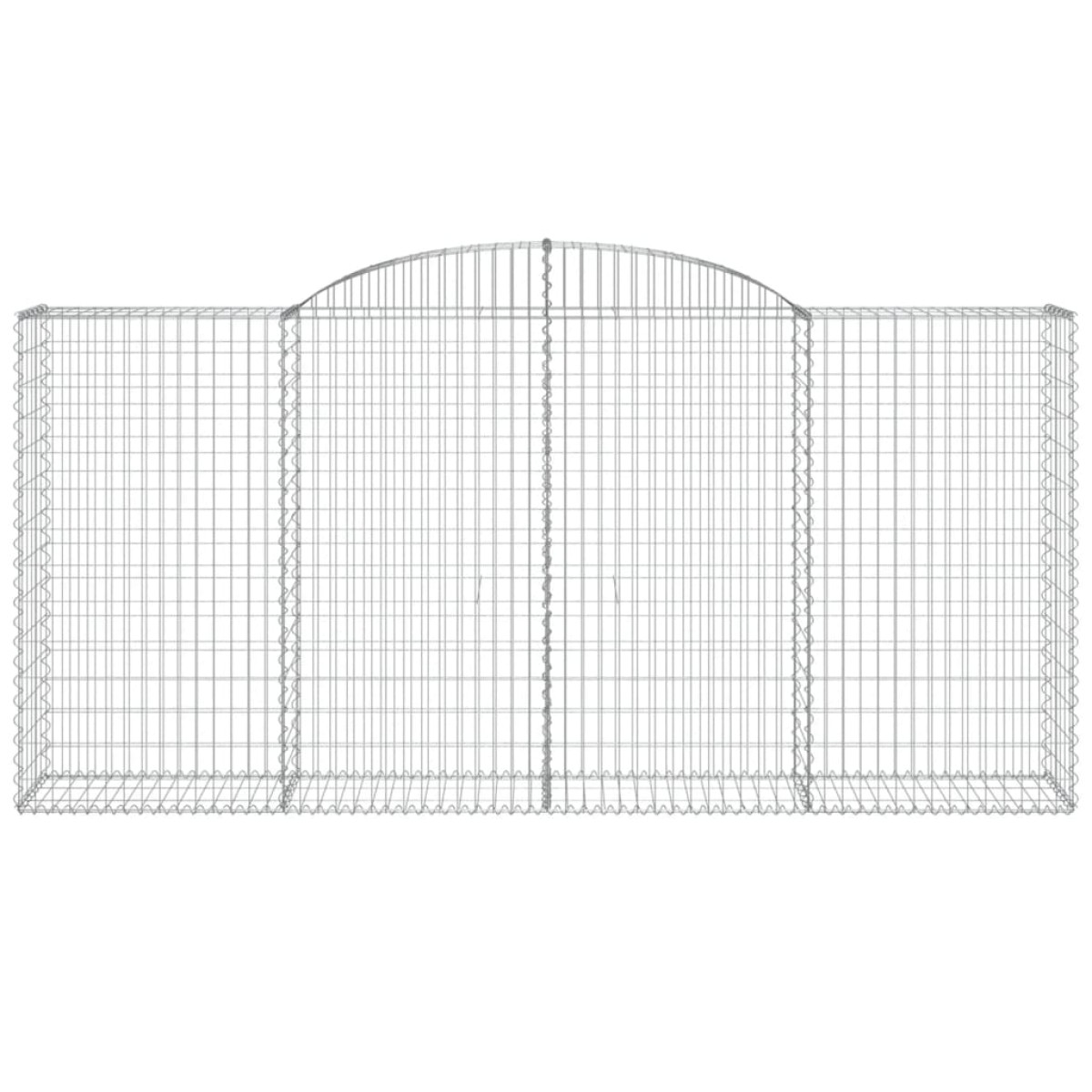 vidaXL Συρματοκιβώτια Τοξωτά 15 τεμ. 300x50x140/160 εκ. Γαλβαν. Ατσάλι