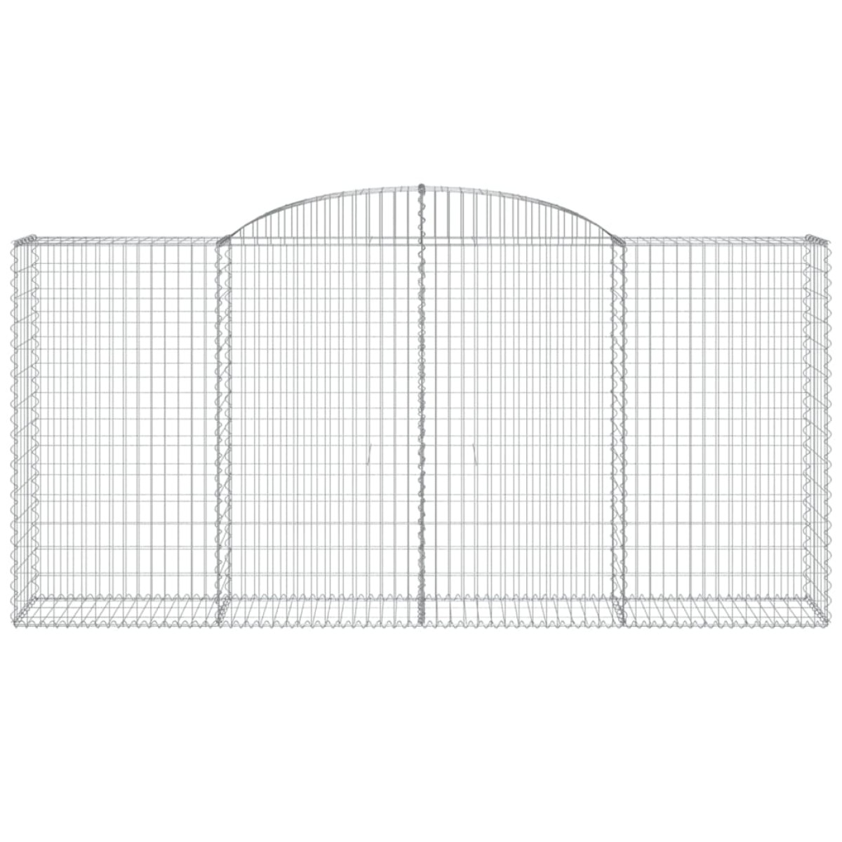vidaXL Συρματοκιβώτια Τοξωτά 17 τεμ. 300x50x140/160 εκ. Γαλβαν. Ατσάλι