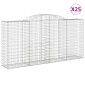 vidaXL Συρματοκιβώτια Τοξωτά 25 τεμ. 300x50x140/160 εκ. Γαλβαν. Ατσάλι