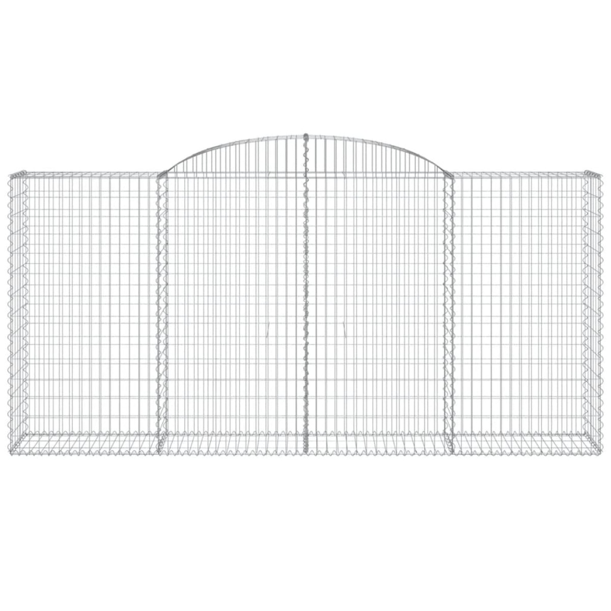 vidaXL Συρματοκιβώτια Τοξωτά 25 τεμ. 300x50x140/160 εκ. Γαλβαν. Ατσάλι