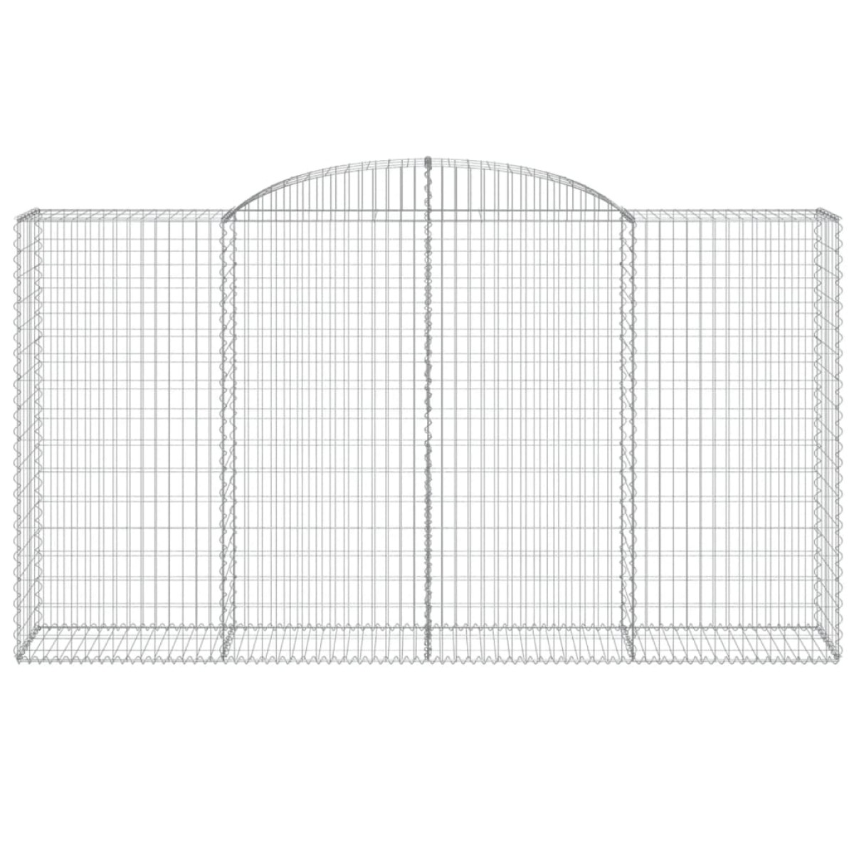 vidaXL Συρματοκιβώτια Τοξωτά 2 τεμ. 300x50x160/180 εκ. Γαλβαν. Ατσάλι