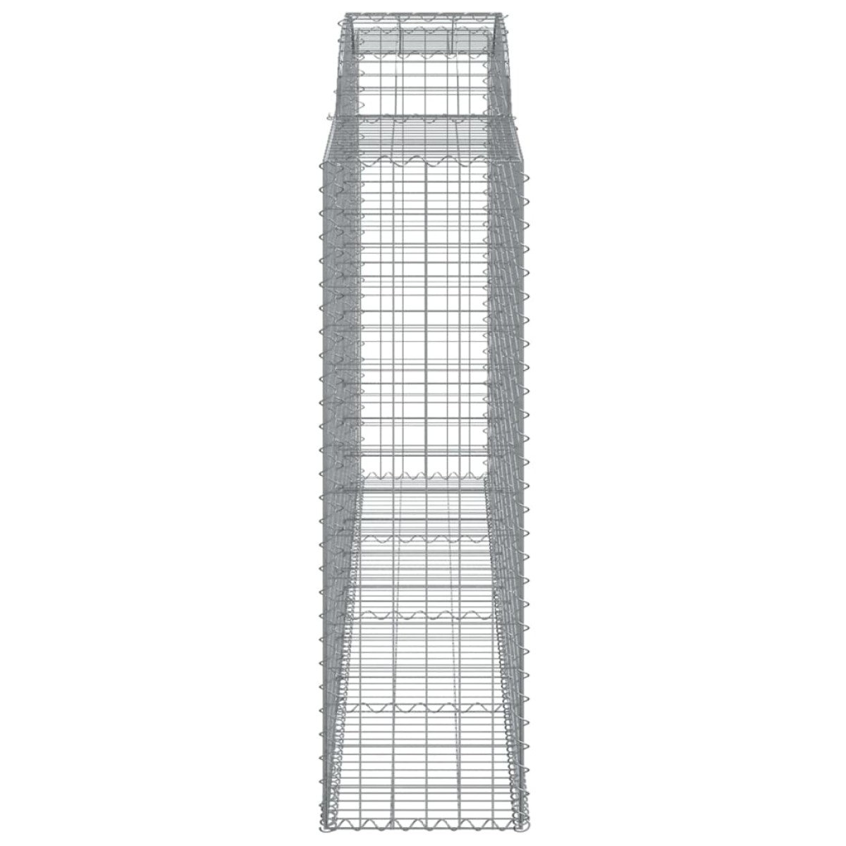 vidaXL Συρματοκιβώτια Τοξωτά 3 τεμ. 300x50x160/180 εκ. Γαλβαν. Ατσάλι