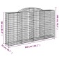 vidaXL Συρματοκιβώτια Τοξωτά 3 τεμ. 300x50x160/180 εκ. Γαλβαν. Ατσάλι