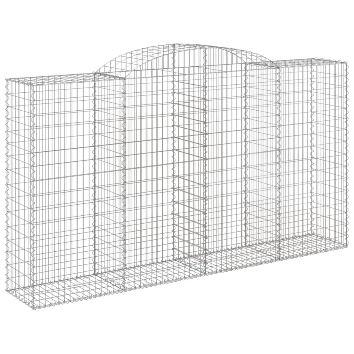 vidaXL Συρματοκιβώτια Τοξωτά 5 τεμ. 300x50x160/180 εκ. Γαλβαν. Ατσάλι