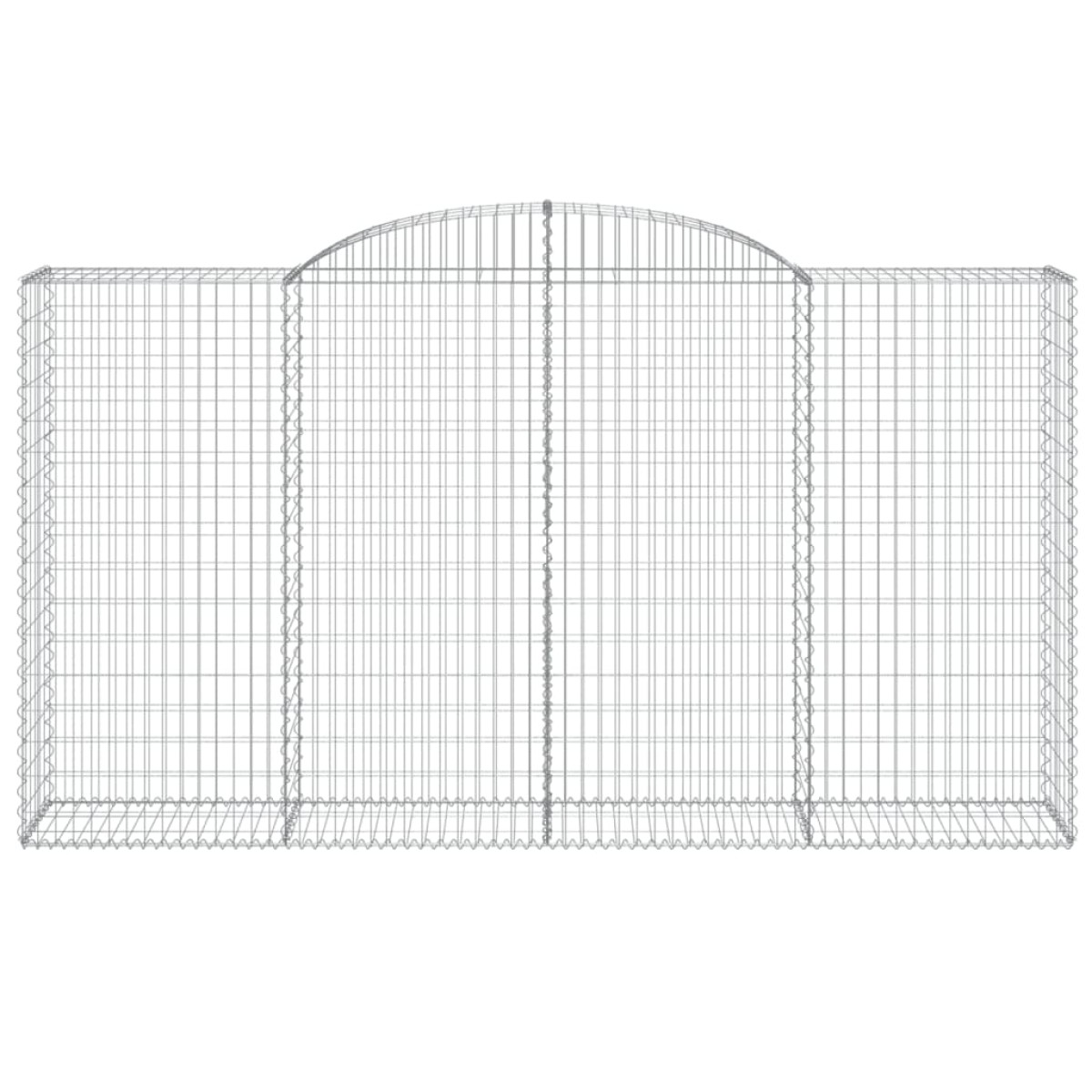 vidaXL Συρματοκιβώτια Τοξωτά 5 τεμ. 300x50x160/180 εκ. Γαλβαν. Ατσάλι