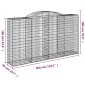 vidaXL Συρματοκιβώτια Τοξωτά 5 τεμ. 300x50x160/180 εκ. Γαλβαν. Ατσάλι