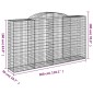 vidaXL Συρματοκιβώτια Τοξωτά 7 τεμ. 300x50x160/1800 εκ. Γαλβαν. Ατσάλι
