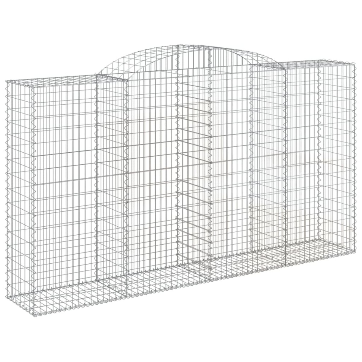 vidaXL Συρματοκιβώτια Τοξωτά 8 τεμ. 300x50x160/180 εκ. Γαλβαν. Ατσάλι