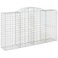 vidaXL Συρματοκιβώτια Τοξωτά 10 τεμ. 300x50x160/180 εκ. Γαλβαν. Ατσάλι
