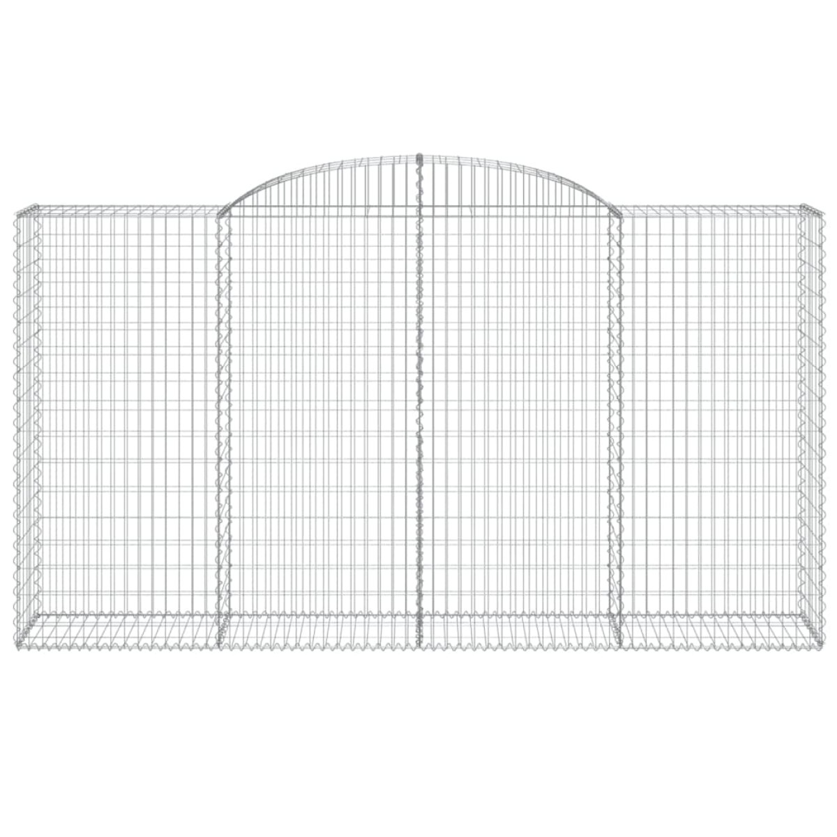 vidaXL Συρματοκιβώτια Τοξωτά 11 τεμ. 300x50x160/180 εκ. Γαλβαν. Ατσάλι