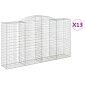 vidaXL Συρματοκιβώτια Τοξωτά 13 τεμ. 300x50x160/180 εκ. Γαλβαν. Ατσάλι