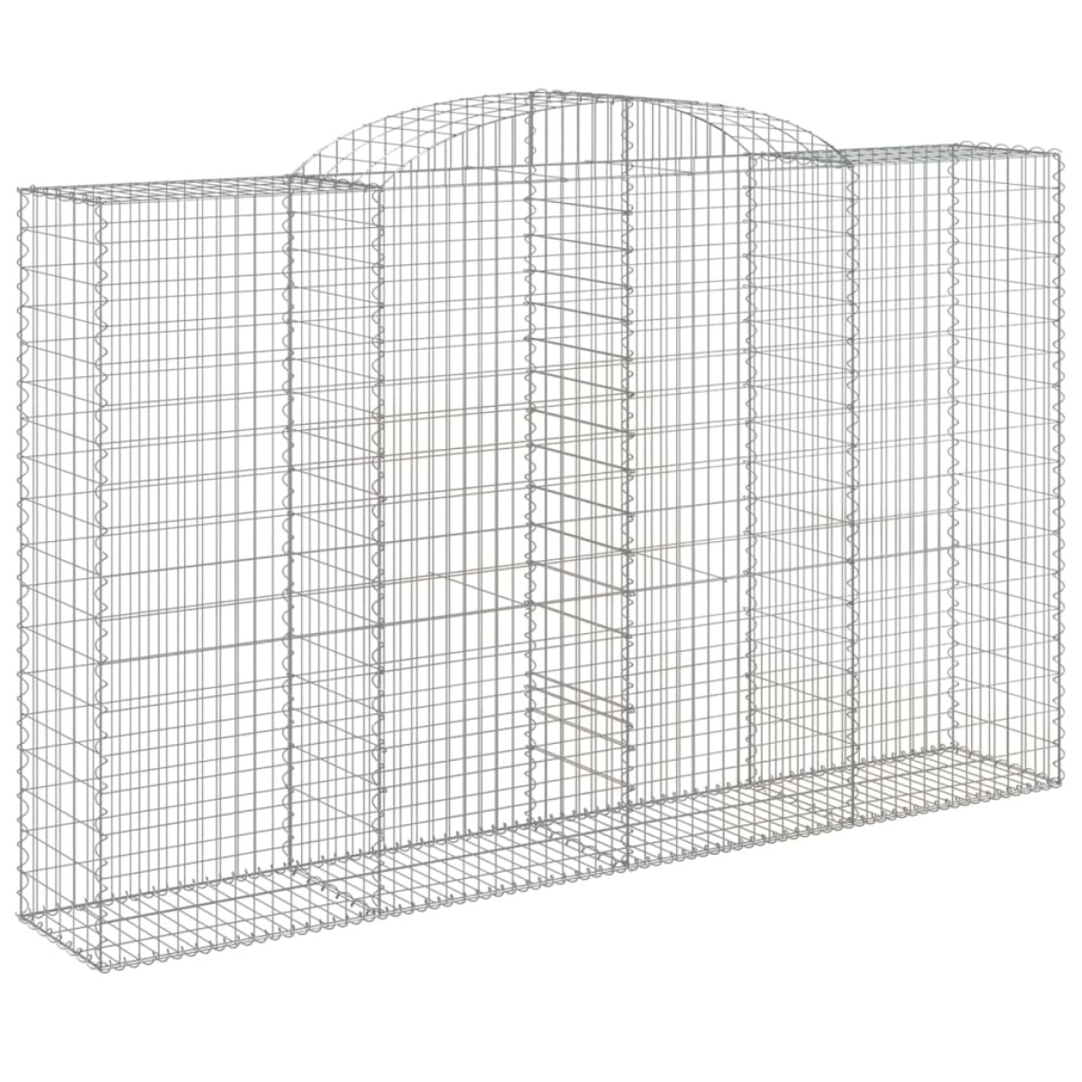 vidaXL Συρματοκιβώτια Τοξωτά 3 τεμ. 300x50x180/200 εκ. Γαλβαν. Ατσάλι