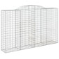 vidaXL Συρματοκιβώτια Τοξωτά 3 τεμ. 300x50x180/200 εκ. Γαλβαν. Ατσάλι