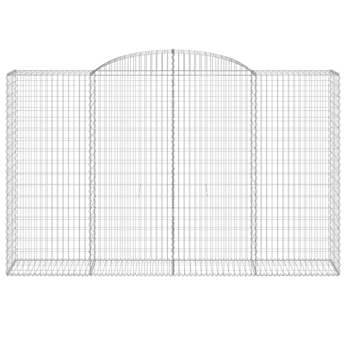 vidaXL Συρματοκιβώτια Τοξωτά 3 τεμ. 300x50x180/200 εκ. Γαλβαν. Ατσάλι