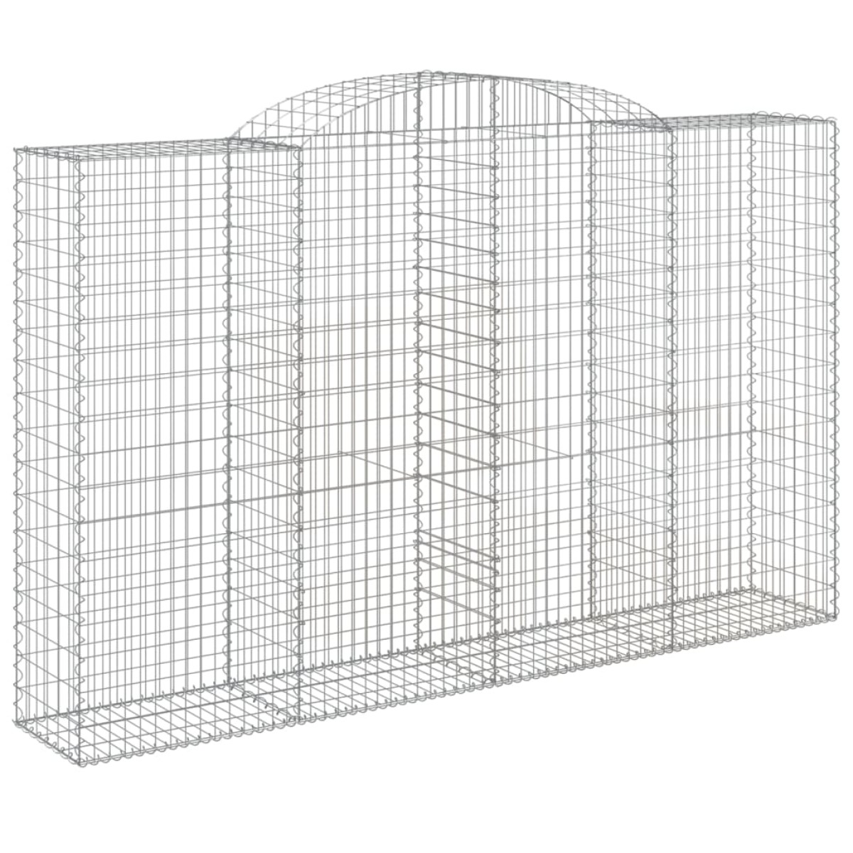 vidaXL Συρματοκιβώτια Τοξωτά 5 τεμ. 300x50x180/200 εκ. Γαλβαν. Ατσάλι