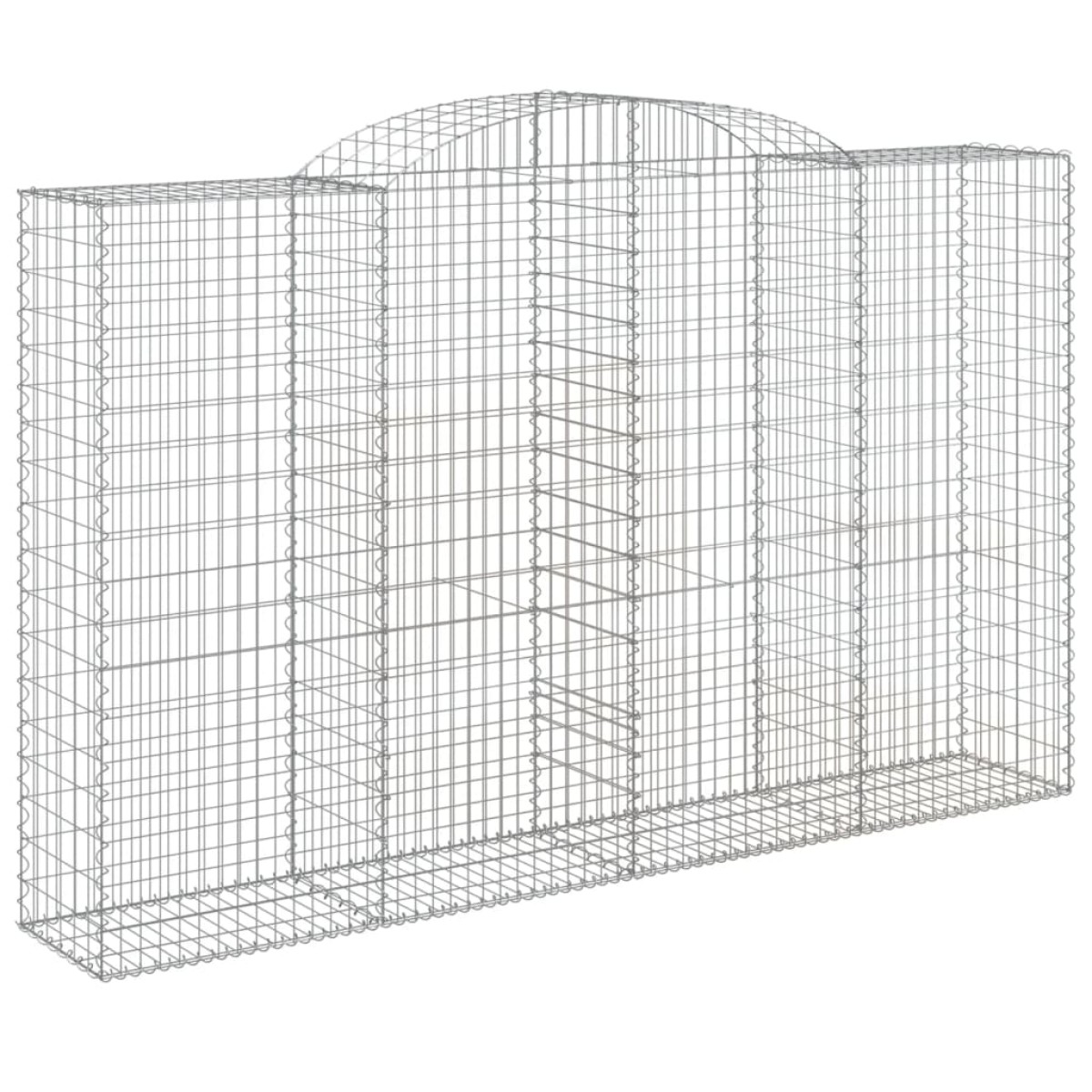 vidaXL Συρματοκιβώτια Τοξωτά 6 τεμ. 300x50x180/200 εκ. Γαλβαν. Ατσάλι