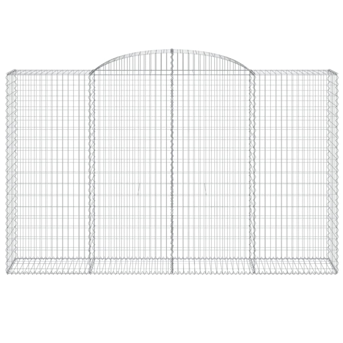 vidaXL Συρματοκιβώτια Τοξωτά 6 τεμ. 300x50x180/200 εκ. Γαλβαν. Ατσάλι