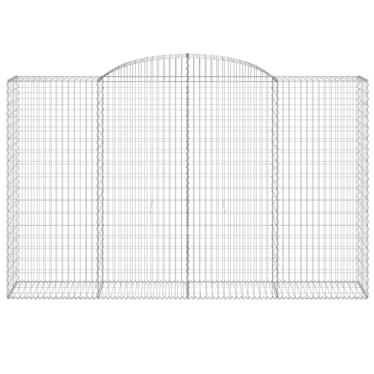 vidaXL Συρματοκιβώτια Τοξωτά 8 τεμ. 300x50x180/200 εκ. Γαλβαν. Ατσάλι