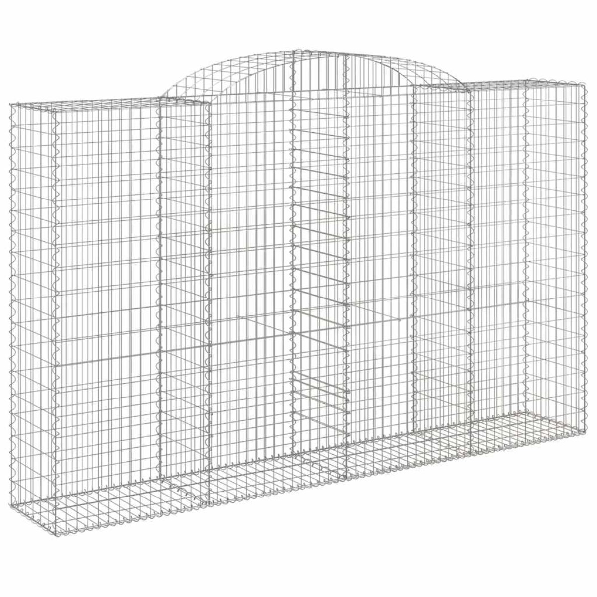 vidaXL Συρματοκιβώτια Τοξωτά 15 τεμ. 300x50x180/200 εκ. Γαλβαν. Ατσάλι