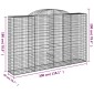 vidaXL Συρματοκιβώτια Τοξωτά 15 τεμ. 300x50x180/200 εκ. Γαλβαν. Ατσάλι