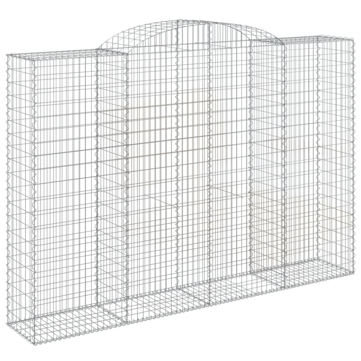 vidaXL Συρματοκιβώτια Τοξωτά 4 τεμ. 300x50x200/220 εκ. Γαλβαν. Ατσάλι