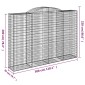vidaXL Συρματοκιβώτια Τοξωτά 5 τεμ. 300x50x200/220 εκ. Γαλβαν. Ατσάλι