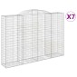 vidaXL Συρματοκιβώτια Τοξωτά 7 τεμ. 300x50x200/220 εκ. Γαλβαν. Ατσάλι