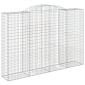 vidaXL Συρματοκιβώτια Τοξωτά 8 τεμ. 300x50x200/220 εκ. Γαλβαν. Ατσάλι