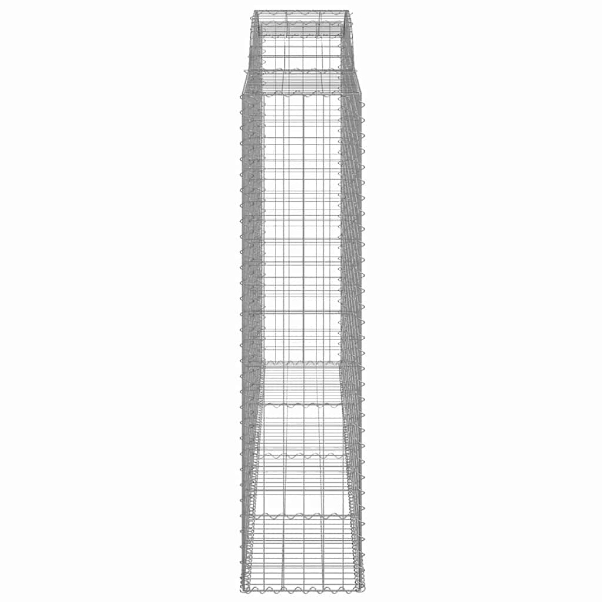 vidaXL Συρματοκιβώτια Τοξωτά 12 τεμ. 300x50x200/220 εκ. Γαλβαν. Ατσάλι